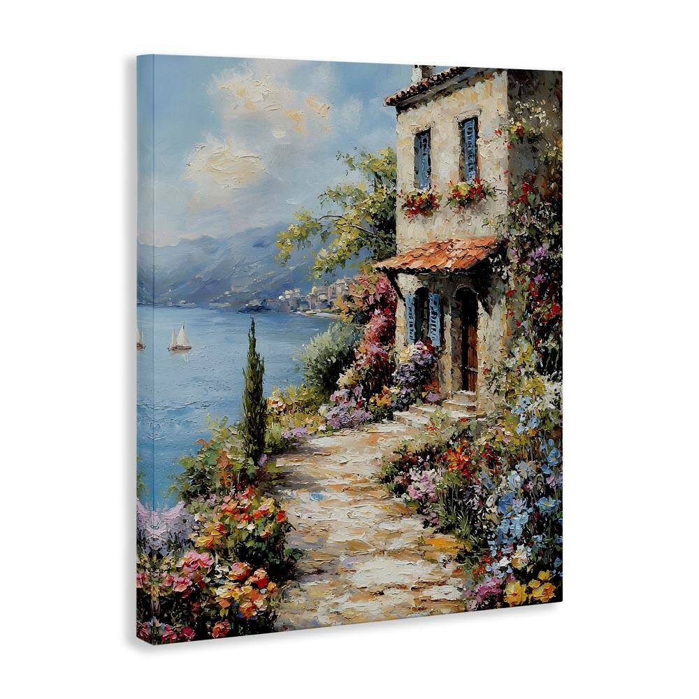 Seaside Cottage Architecture by Franklyn Gregory Unframed Abstract Graphic Art Print 30 in. x 24 in. price history on PriceWatchPro