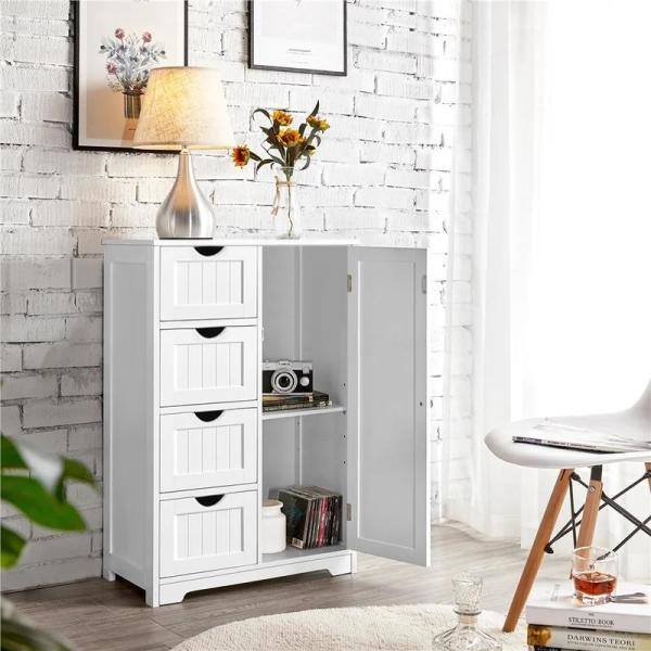 Veikous 22 1 In W X 11 8 D 31 9 H Bathroom Linen Cabinets Floor Storage Cabinet With Drawers And Shelves White Bc 001 - Bathroom Linen Cabinet Designs Veikous 22 1 In W X 11 8 D 31 9 H Bathroom Linen Cabinets Floor Storage Cabinet With Drawers And Shelves White Bc 001 - Bathroom Linen Cabinet Designs