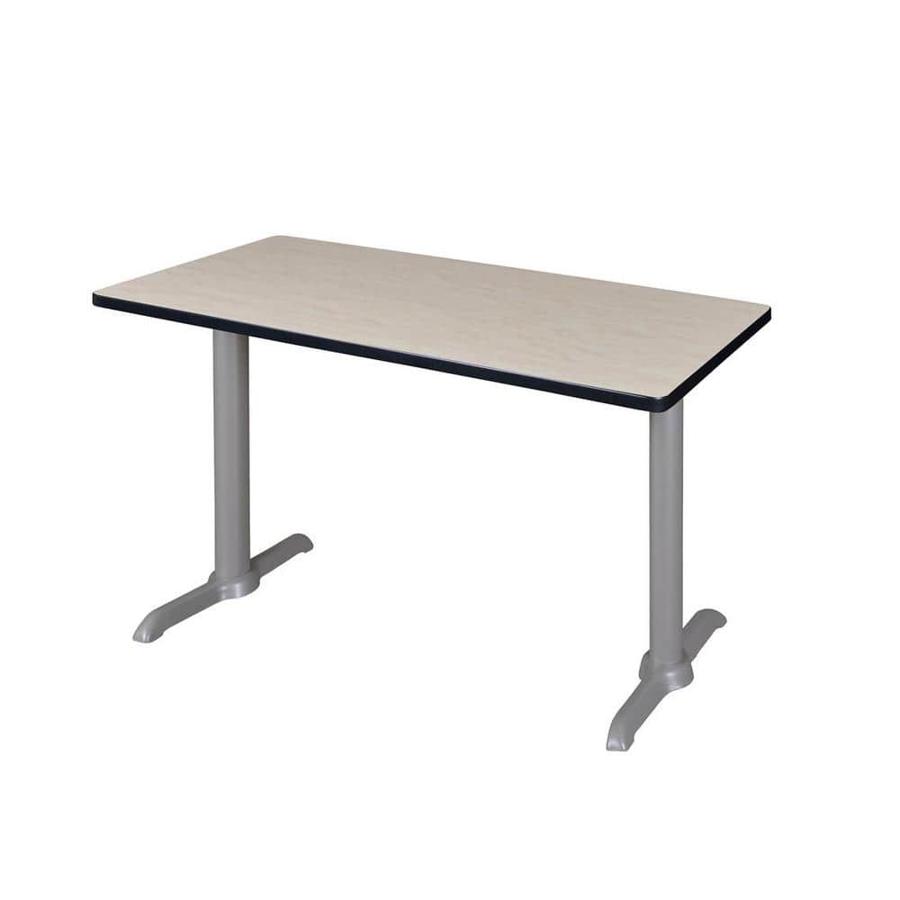Eiss 42 in. Round Grey Composite Training Desk