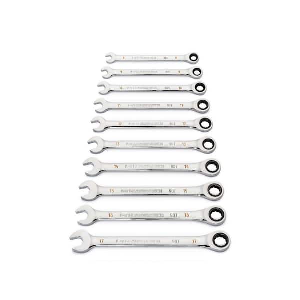 GEARWRENCH Metric 90-Tooth Combination Ratcheting Wrench Tool Set 