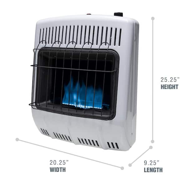 Heater 20,000 BTU Vent Free Blue Flame Propane Indoor Space