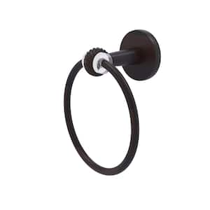 Clearview Collection Wall Mounted Towel Ring with Twisted Accents in Venetian Bronze