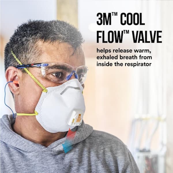 Cool Flow Valve Particulate Respirator, 20 Pack