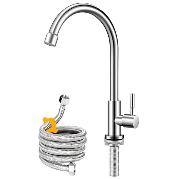 Single Handle Beverage Faucet with Anti-Rust 360° Swivel and Multi-Layer Filter in Brushed Nickel Stainless Steel