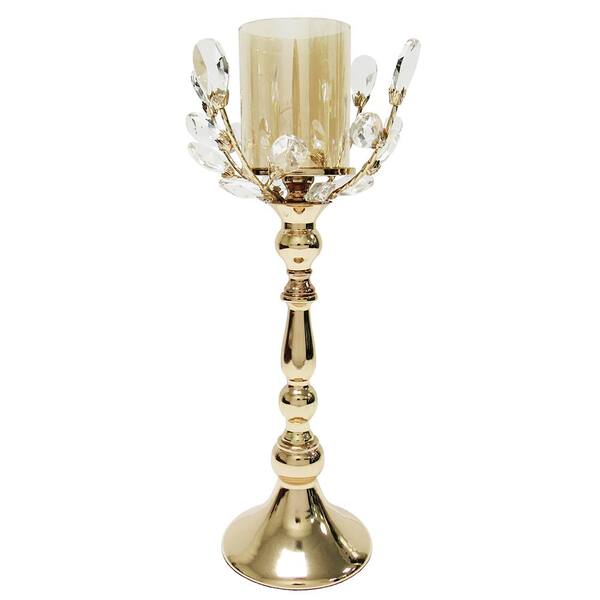Adjustable CRYSTAL HURRICANE CANDLEHOLDER 2 Piece Candleholder Vintage Crystal Candleholder.