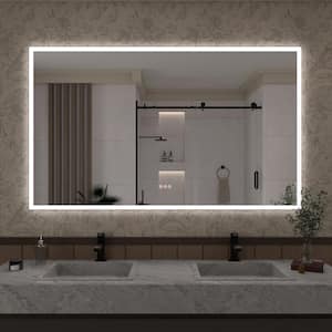 Musci 60 in. W x 36 in. H Rectangular Frameless LED Wall Bathroom Vanity Mirror