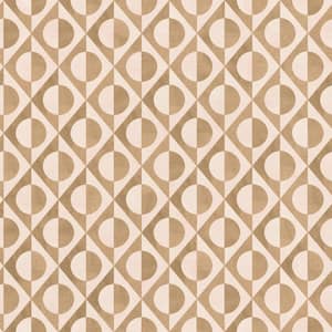 Diamond Cutouts Wallpaper Pastel Pink & Gold Paper Strippable Roll (Covers 57 sq. ft.)