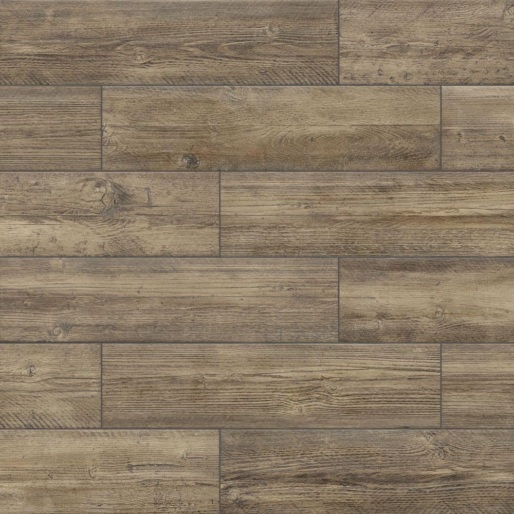 Tahoe Cedar Brown 6 in. x 24 in. Porcelain Floor and Wall Tile Sample (0.93 sq. ft./Piece) price history on PriceWatchPro