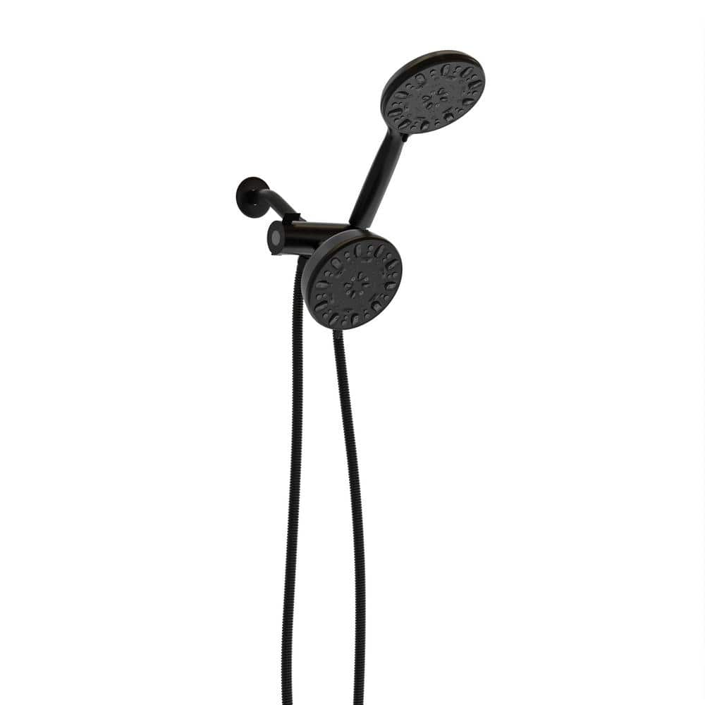 7-Spray 4.7 in. Wall Mount Dual Fixed and Handheld Shower Head, 7-Functions