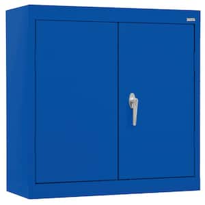 Steel 1-Shelf Wall Mounted Garage Cabinet in Blue (30 in. W x 30 in. H x 12 in. D)