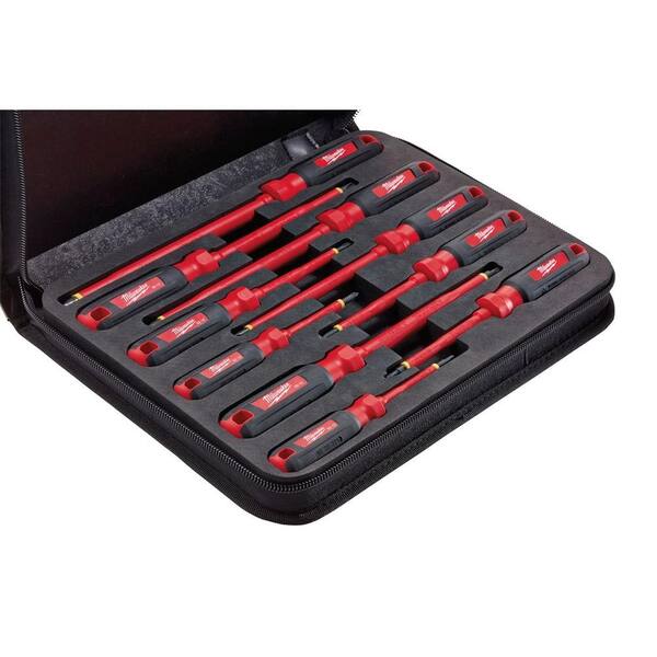 Electricians Screwdriver Set Tool Electrical Fully Insulated  11 Pc with Case 