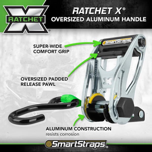 Smart Straps Commercial-Grade Ratchet Tie-Down - 15,000-lb. Breaking Strength, 30ft.L x 4inch W, Model 1817