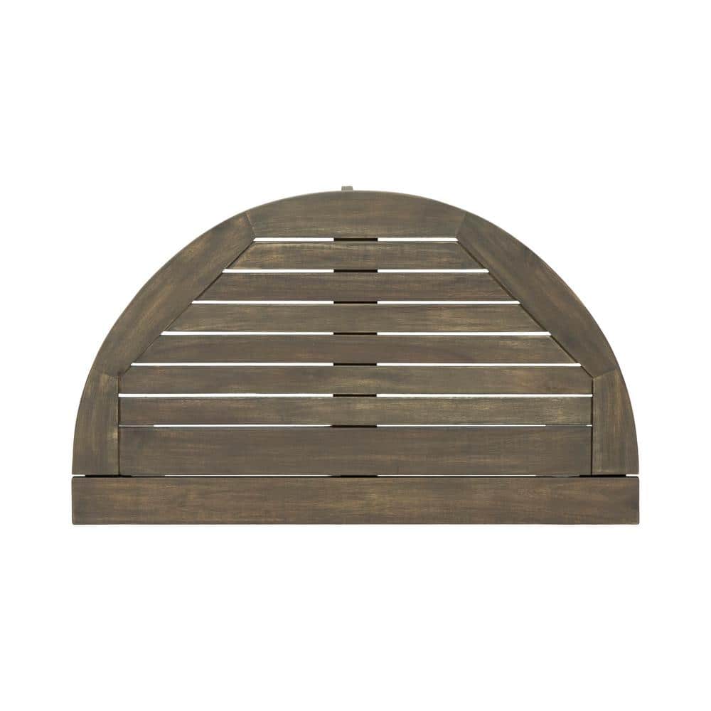 Gray Acacia Wood 3-Piece Foldable Outdoor Bistro Set