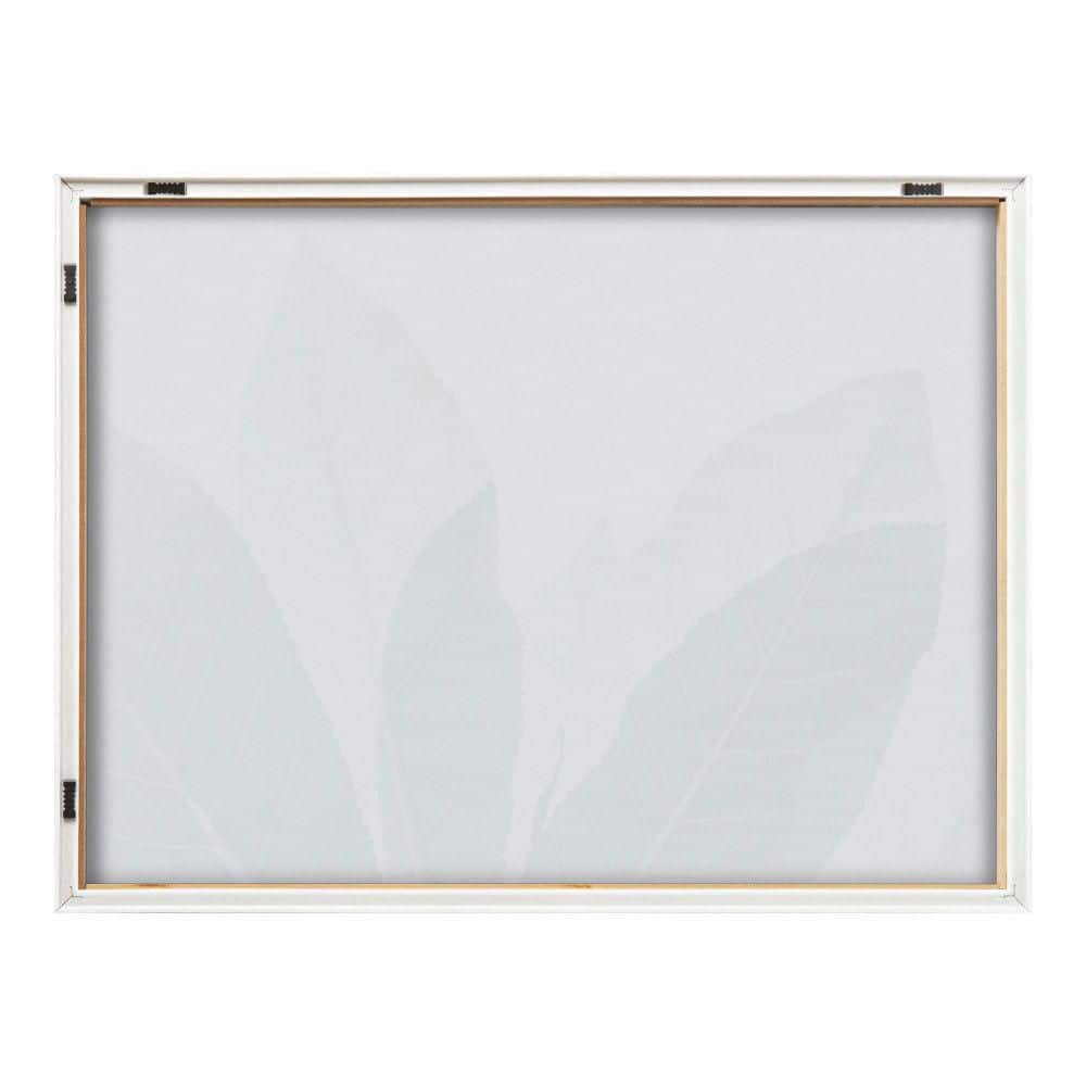 Modern Green Leaf Botanical Framed Glass Wall Art