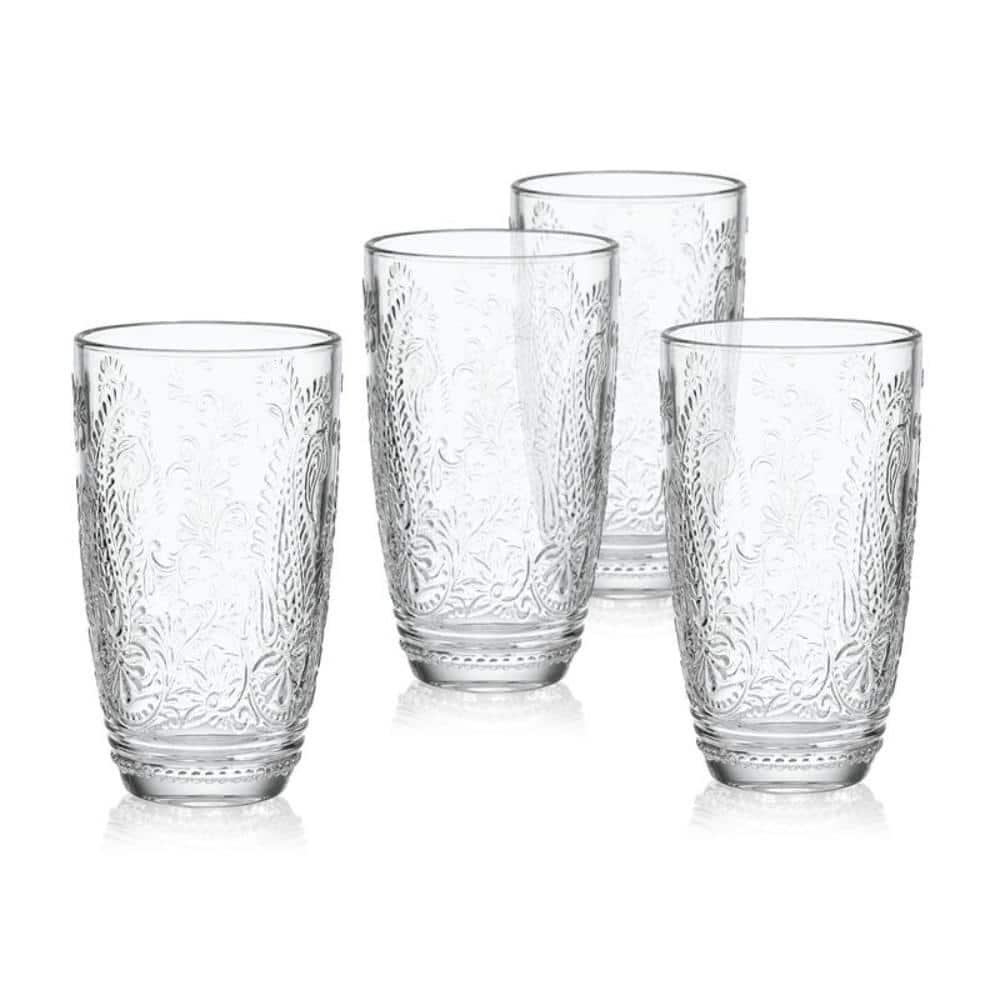 Safdie & Co. Bloom Double Wall Glass 4 PC Assorted Colours 350ml
