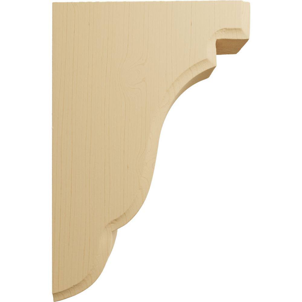 Alder Hand-Carved Wood Bracket Corbel 7.5" Height