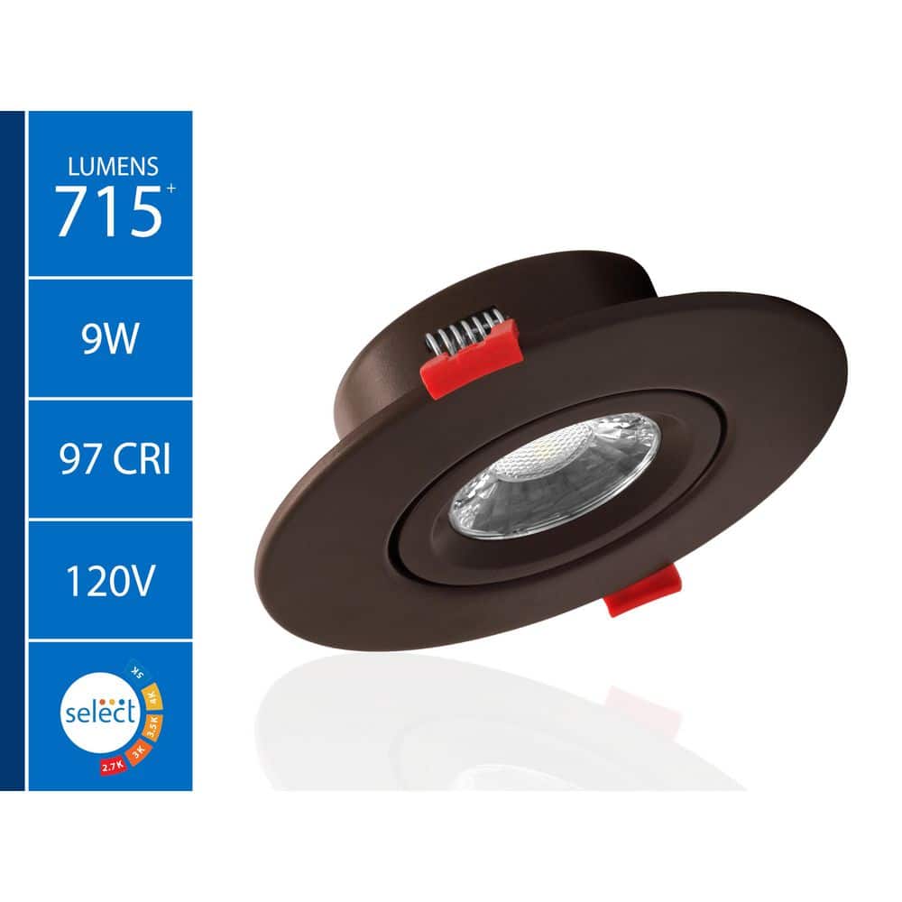 4-Inch Oil-Rubbed Bronze Adjustable LED Recessed Downlight