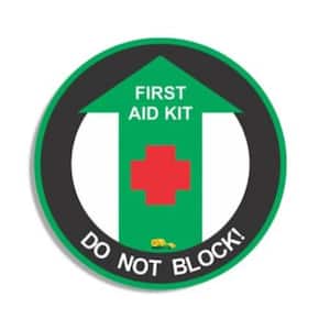 24 in. Do Not Block First Aid Kit Floor Sign