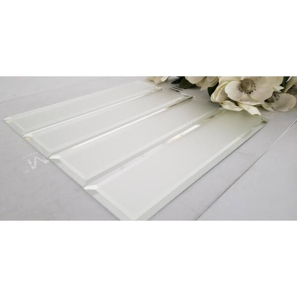 Reflections Antique Silver 12 in. x 12 in. Brick Beveled Glass Mirror Mosaic Wall Tile (14 sq. ft./Case)