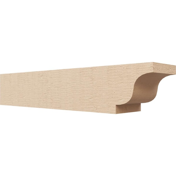 Ekena Millwork 6-in. x 6-in. x 32-in. Newport Woodgrain, Primed Tan Timberthane Polyurethane Rafter Tail Brace