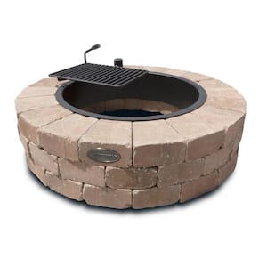 Grand 48 in. Fire Pit Kit in Desert with Cooking Grate