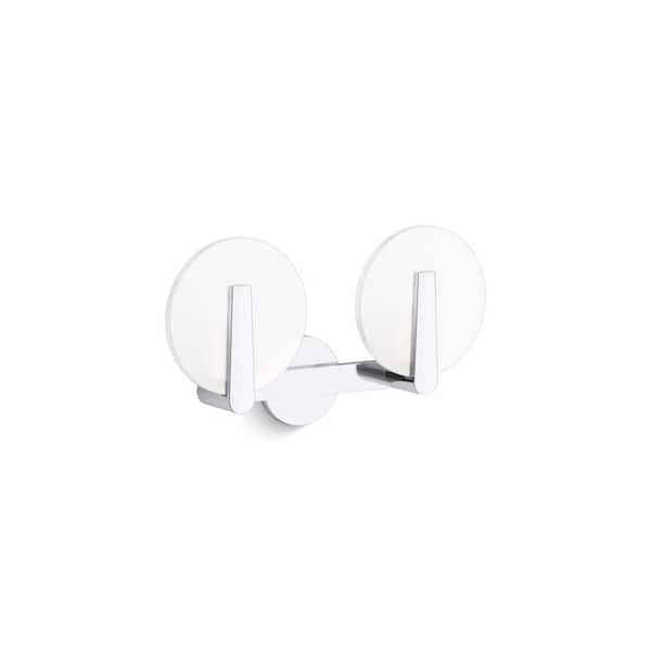 KOHLER Hint 2-Light Polished Chrome Frosted Glass Wall Sconce
