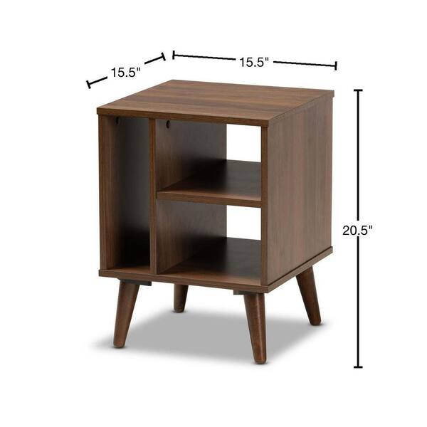 Baxton Studio Sami Walnut Three Shelves End Table 159 9863 HD