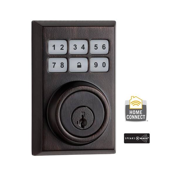 Z-Wave SmartCode 910 Satin Nickel Single Cylinder Electronic Deadbolt Featuring SmartKey Security