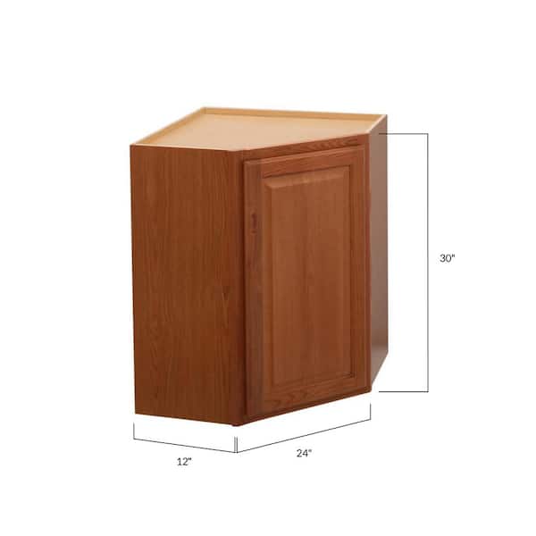 Hampton Base Kitchen Cabinets in Medium Oak - Kitchen - The Home Depot