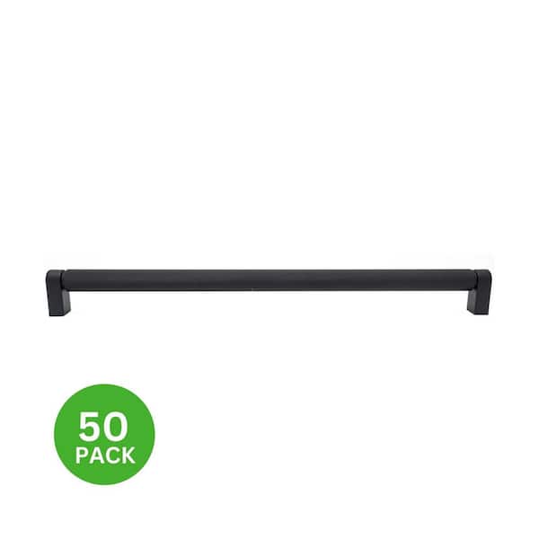 50-Pack Kent Knurled 12 in. (305 mm) Center-to-Center Industrial Matte Black Bar Drawer Pull