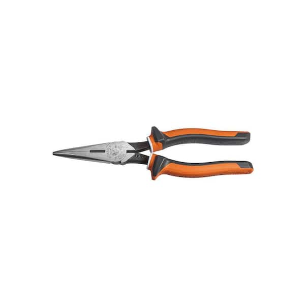 Klein Tools Long Nose Side Cutter Pliers, 8-In Slim Insulated 2038EINS -  The Home Depot