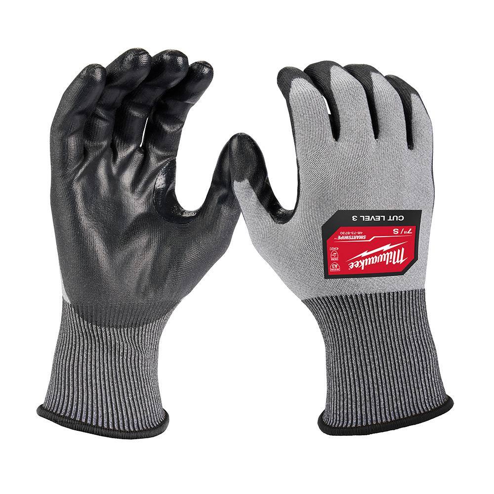 Milwaukee Small High Dexterity Cut 3 Resistant Polyurethane Dipped Work Gloves (12Pack) 4873