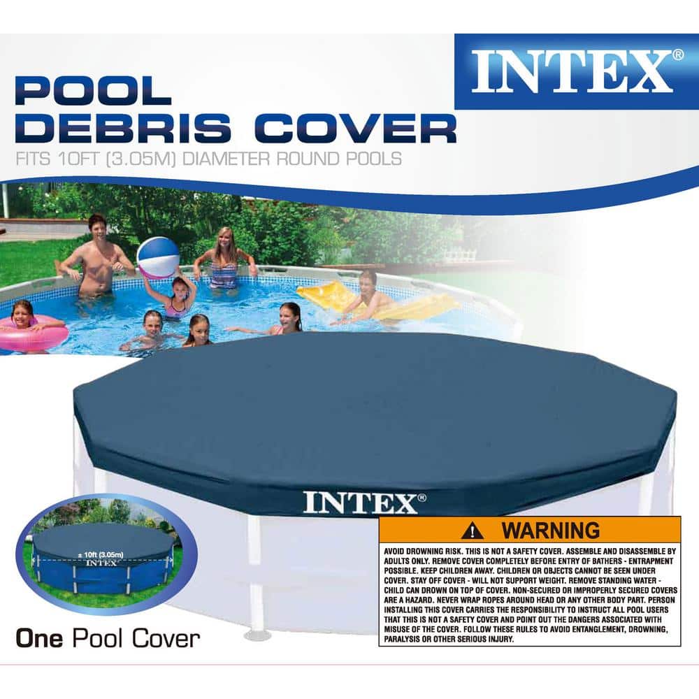 Intex 10' x 30" Gray Round Above Ground Pool with Cartridge Filter Pump