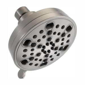 5-Spray Patterns 1.75 GPM 4.19 in. Wall Mount Fixed Shower Head with H2Okinetic in Stainless