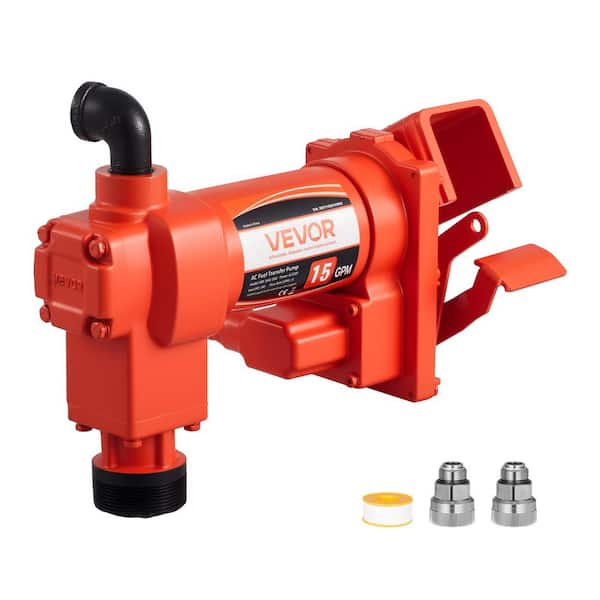 Fuel Transfer Pump 110V, 15 GPM 57 L/min, AC Electric Oil Transfer Pump, 8 ft. Max Suction Lift, 37 ft. Max Lift