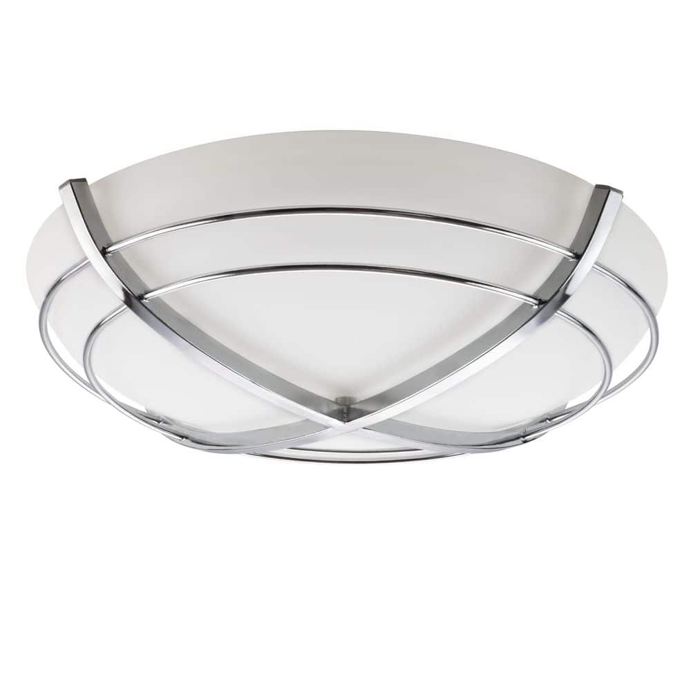 Kingsley Chrome 90 CFM Decorative Bathroom Exhaust Fan with Light