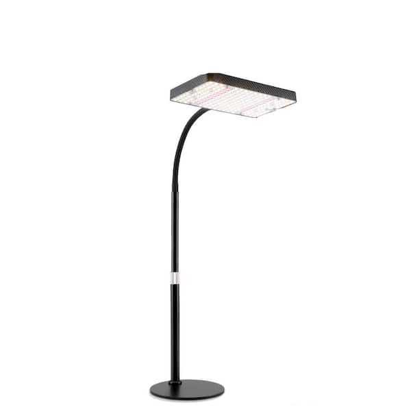 16-24 in. Black Indoor LED Grow Light, Full Spectrum UV-IR Desk Lamp for Bonsai and Houseplants, 2000 Lumens