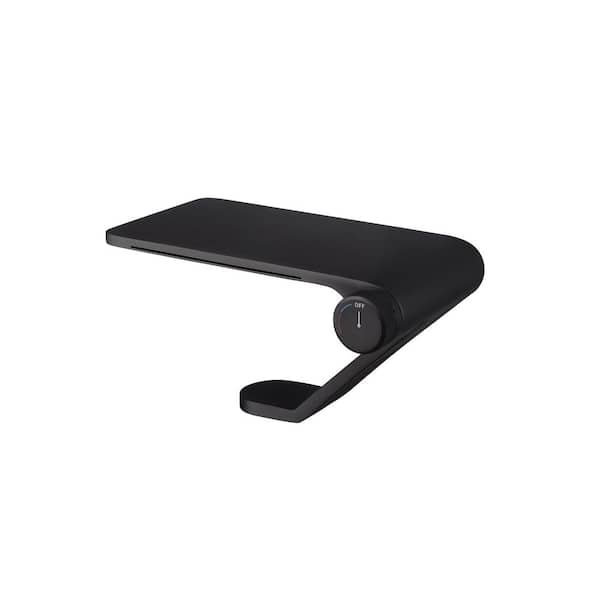 Single-Handle Single Hole Bathroom Faucet Brass Waterfall Vanity Basin Taps in Matte Black