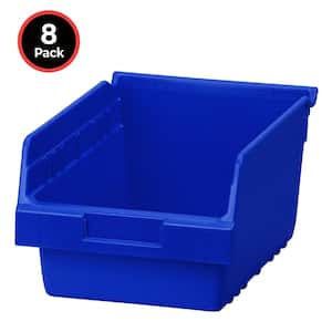 Bin ShelfMax 11-5/8 in. x 8-3/8 in. x 6 in. Blue, 8-pack