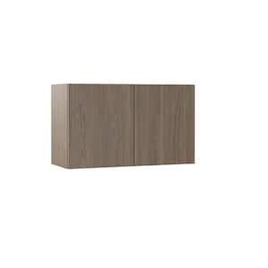 Designer Series Edgeley Assembled 30x18x12 in. Wall Bridge Kitchen Cabinet in Driftwood
