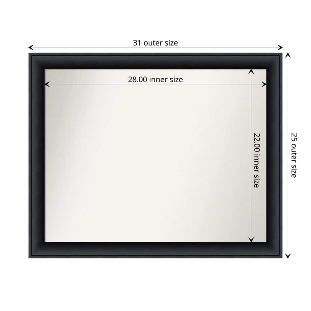Nero Black Full Length Rectangular Wood Wall Mirror
