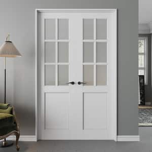 Universal Design Setting ARK DESIGN 60 in. x 80 in. 6-Lite Clear Glass Universal White Solid ...