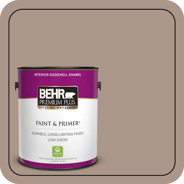 BEHR PREMIUM PLUS 1 gal. #N230-4 Chic Taupe Eggshell Enamel Low Odor Interior Paint & Primer