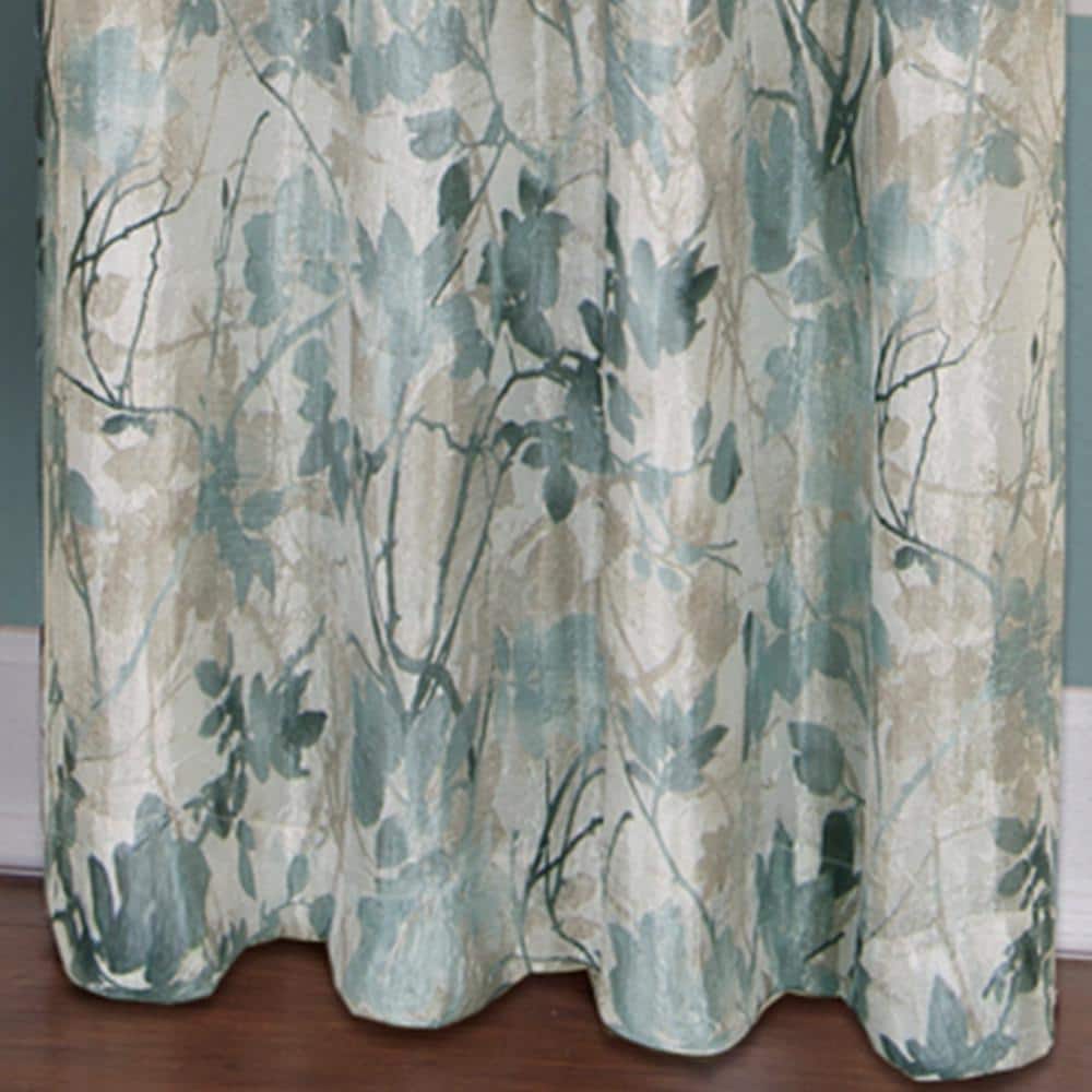 Mist Blue Polyester Blackout Grommet Window Panel 50x63
