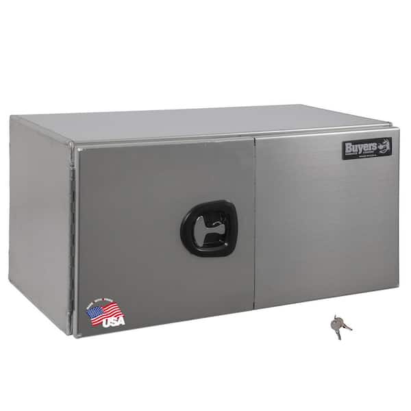 BUYERS PRODUCTS 18 in. x 18 in. x 48 in. XD Smooth Aluminum Underbody Truck Tool Box with Barn Door
