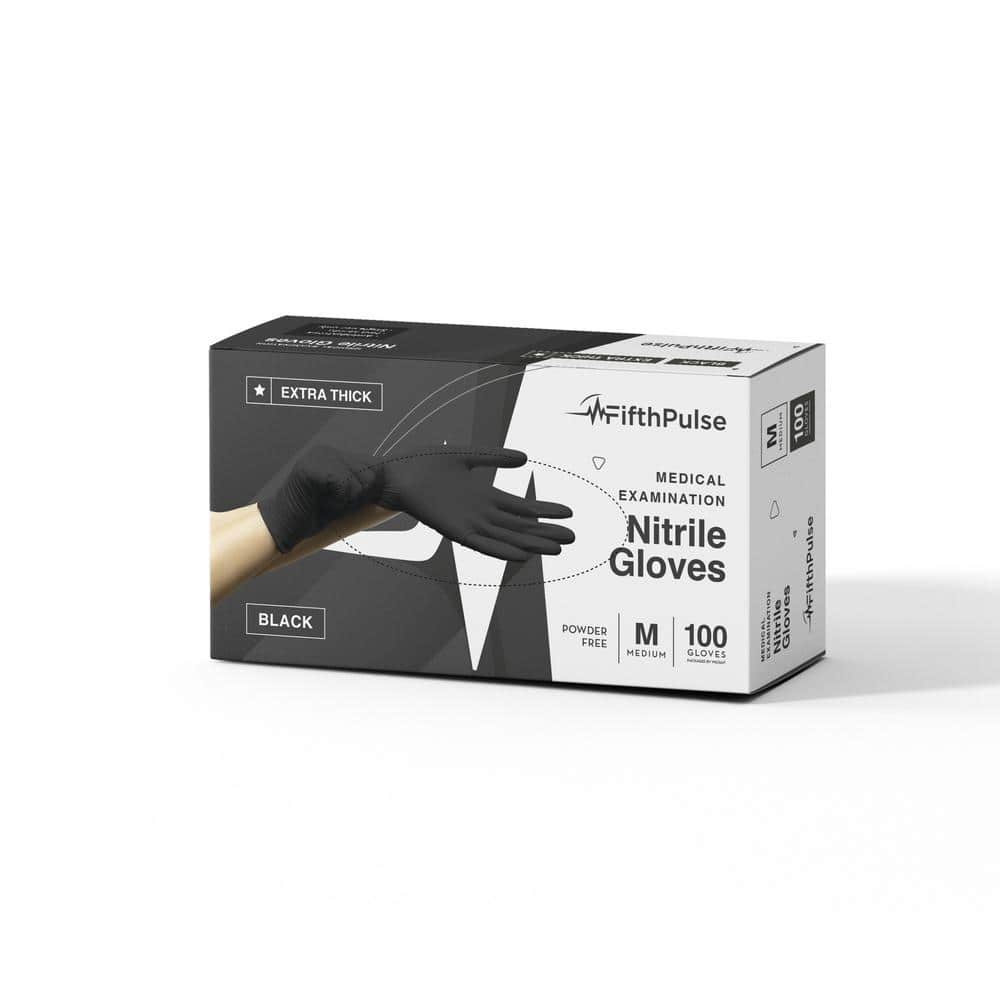 Medium Nitrile Exam Latex Free and Powder Free THICKER Gloves - (4 mil) in 