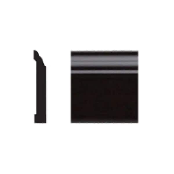 0.5 in. D x 3.25 in. W x 6 in. L PVC Baseboard Moulding Sample