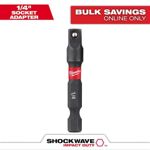 SHOCKWAVE Impact Duty 1/4 in. x 1/4 in. Alloy Steel Square Socket Adapter