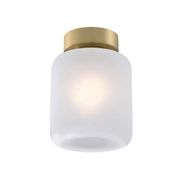 Westinghouse Judd 8 in. 1-Light Champagne Brass Semi-Flush Mount