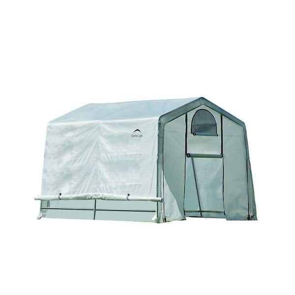 ShelterLogic 10 ft. W x 10 ft. D x 8 ft. H GrowIt Greenhouse-In-A-Box with Patent-Pending Stabilizers and Easy-Slide Cross Rails